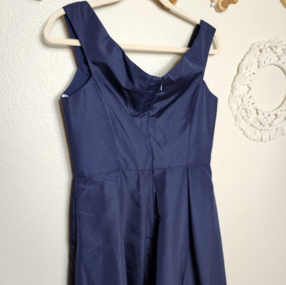 Jenny Packham Off-The-Shoulder Midi Dress In Midnight Style JP1018 Size 12 NWT - Picture 6 of 9